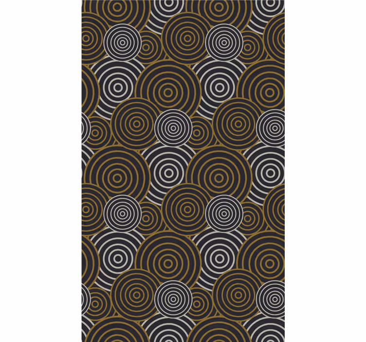 Store à enrouleur vintage motifs cercles et lignes - TenStickers