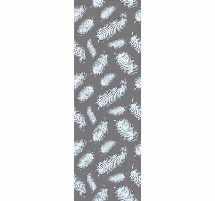 Store à enrouleur vintage plumes boho sur fond sombre - TenStickers