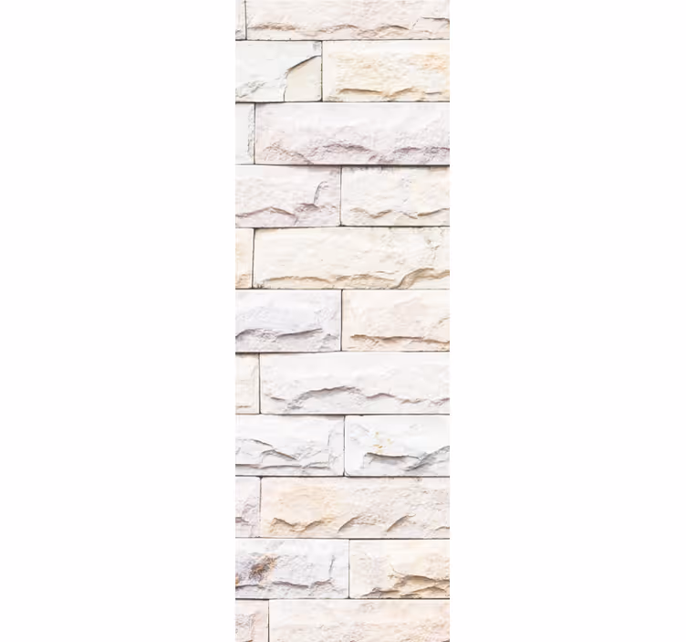 Store à enrouleur vintage motif briques beige clair - TenStickers
