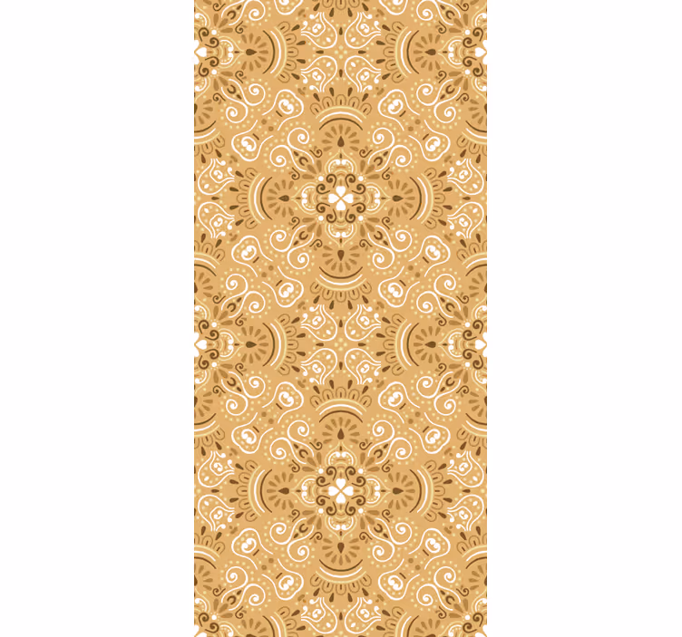 Store à enrouleur vintage motif ornemental beige - TenStickers