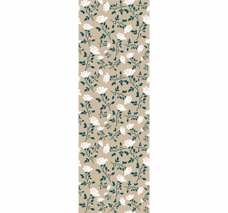 Store à enrouleur vintage motif rose blanc vintage - TenStickers