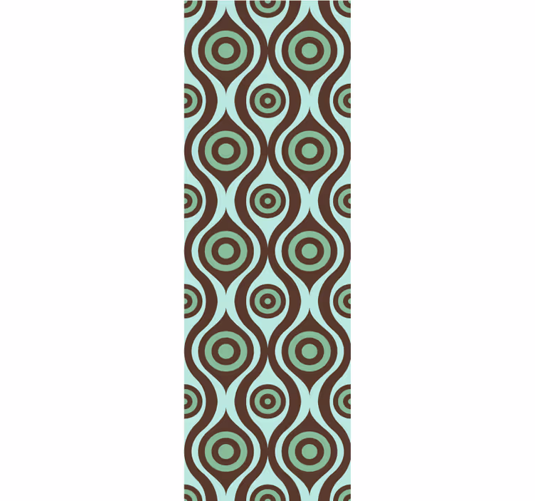 Store à enrouleur vintage motifs 70's formes irrégulières - TenStickers
