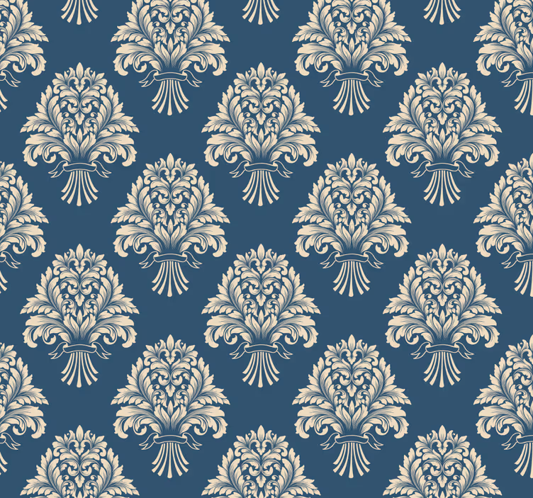 Store à enrouleur vintage design fleuri baroque - TenStickers