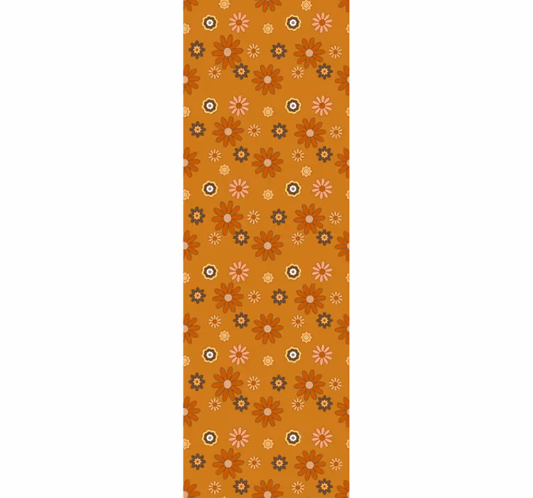 Store à enrouleur vintage fleurs des années 60 - TenStickers