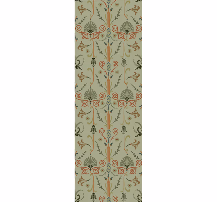 Store à enrouleur vintage motif floral vert classique - TenStickers