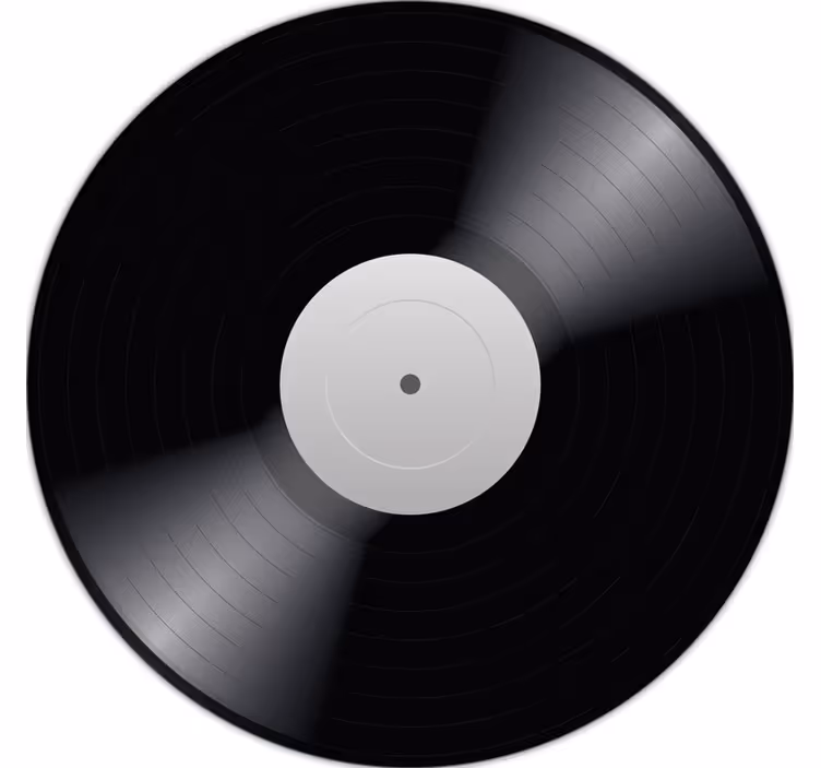 Store enrouleur noir disque vinyle noir - TenStickers