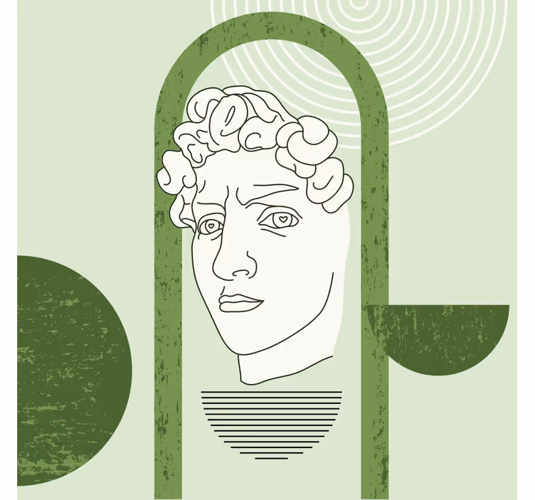 Store enrouleur salon sculpture antique de david tendance - TenStickers