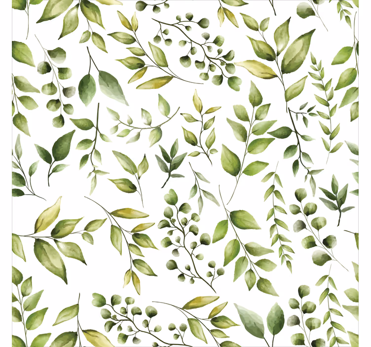 Store enrouleur salon feuilles d'eucalyptus aquarelle - TenStickers