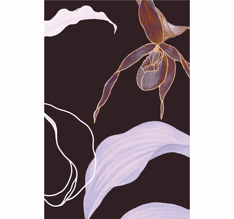 Store enrouleur salon fleur d'orchidée violette africaine - TenStickers