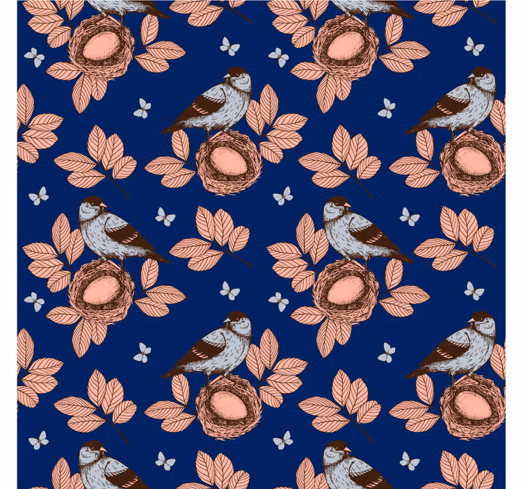 Store enrouleur salon nid d'oiseau bleu africain - TenStickers