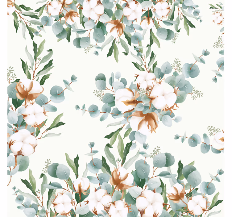 Store enrouleur salon style shabby chic coton - TenStickers