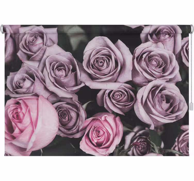 Store enrouleur salon design élégant roses roses - TenStickers