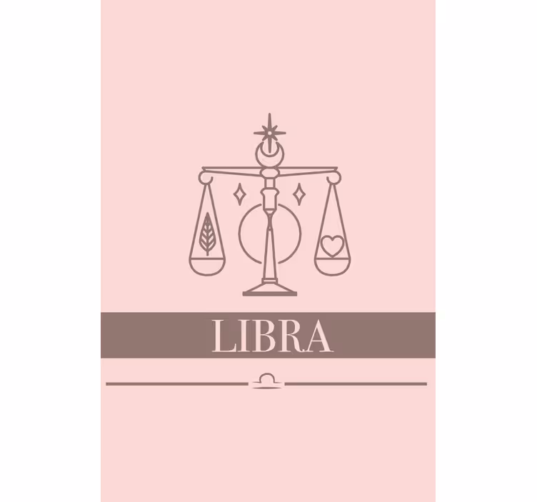 Store enrouleur salon design carte zodiacale libra rose - TenStickers