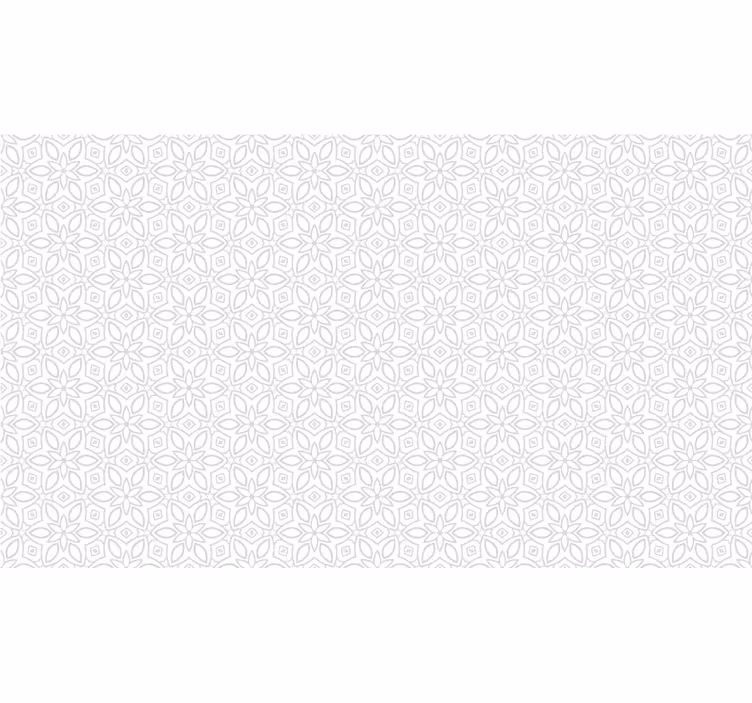 Store enrouleur blanc floral hydraulique - TenStickers