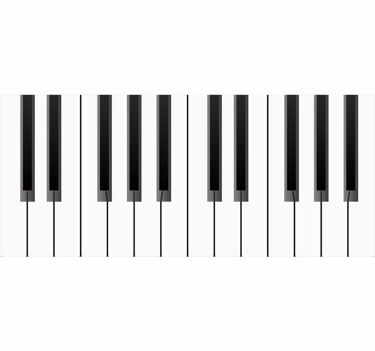 Store enrouleur blanc piano géant - TenStickers