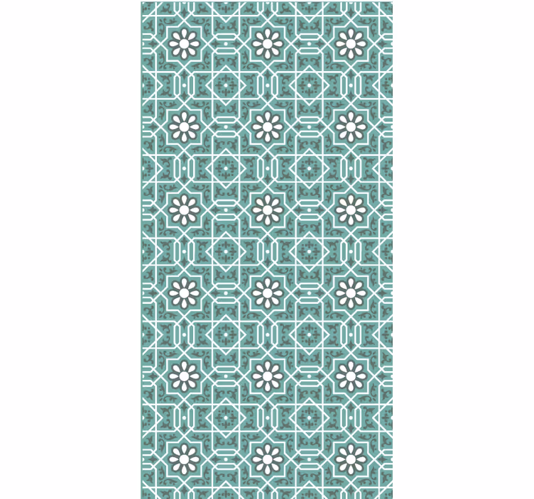 Store enrouleur chambre motif floral vert - TenStickers