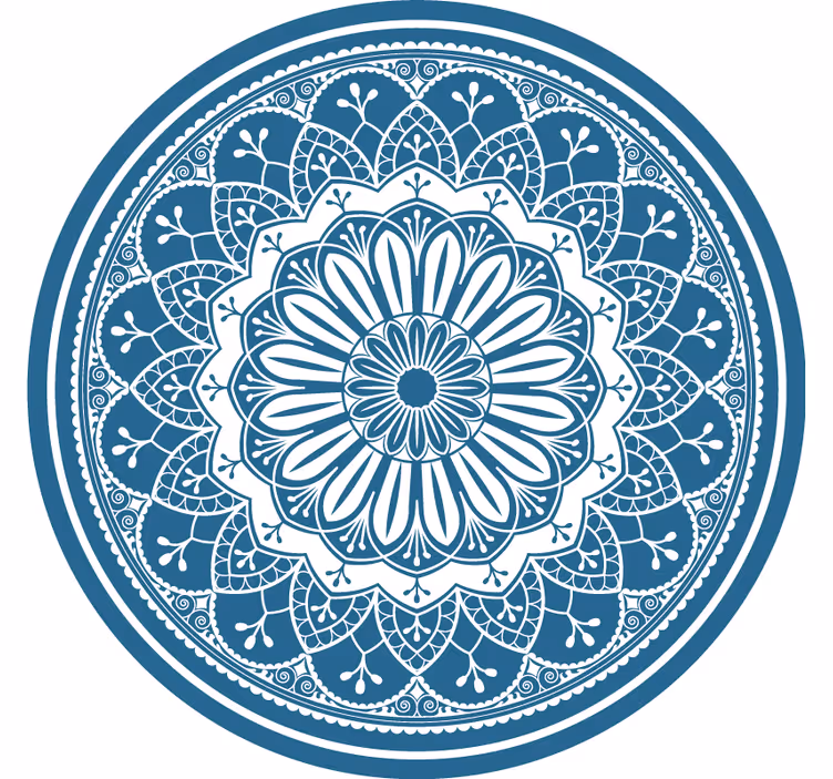Store enrouleur chambre motif mandala bleu - TenStickers
