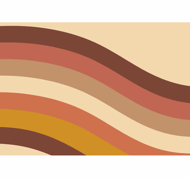 Store enrouleur beige rayures années 70 - TenStickers