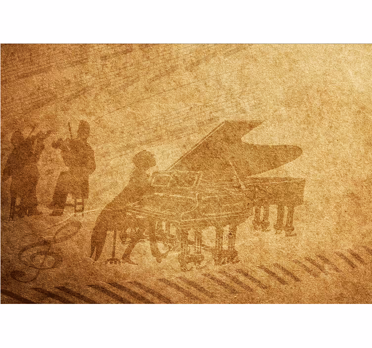 Store enrouleur beige piano vintage - TenStickers