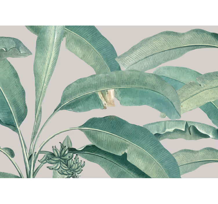 Store enrouleur chambre arbres tropicaux nordiques - TenStickers