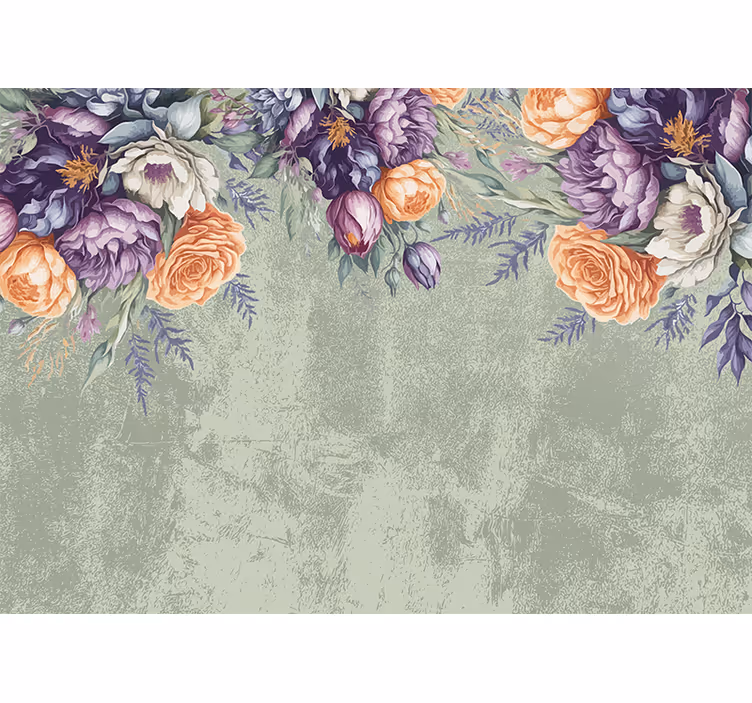 Store enrouleur chambre design floral vintage - TenStickers