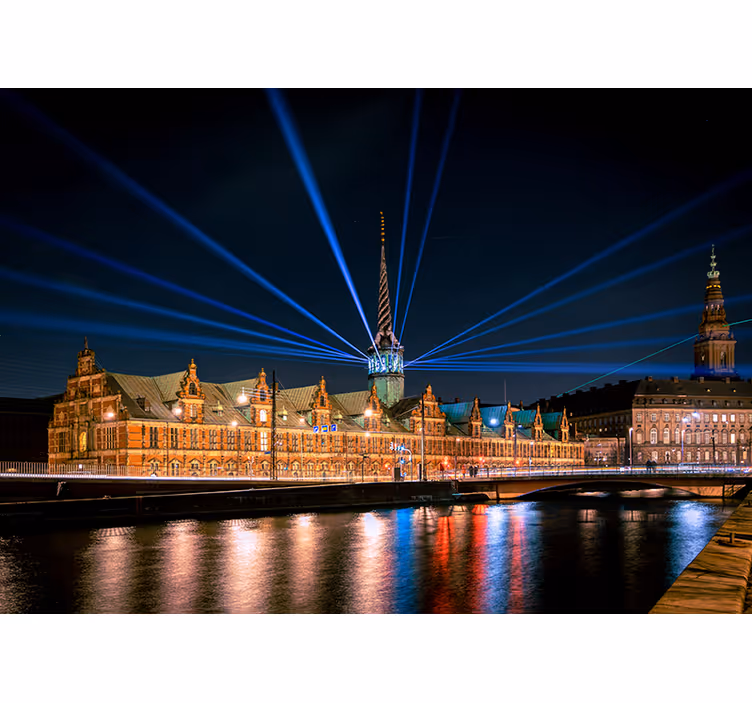 Store enrouleur chambre copenhague tivoli la nuit - TenStickers