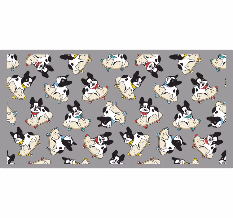Store enrouleur gris bulldog skateur - TenStickers