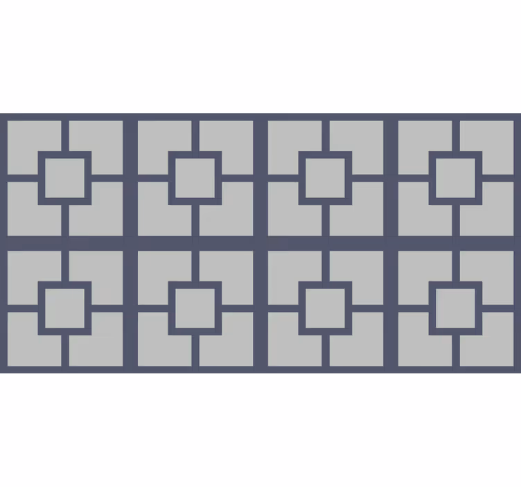 Store enrouleur gris motifs carrés hollywood regency - TenStickers