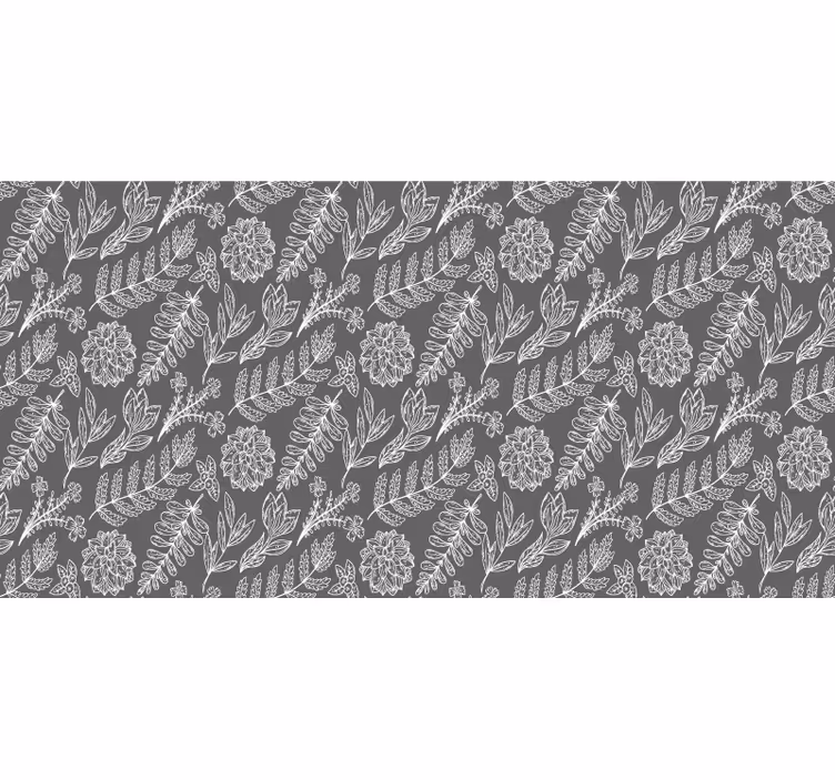 Store enrouleur gris motif jardin provincial - TenStickers