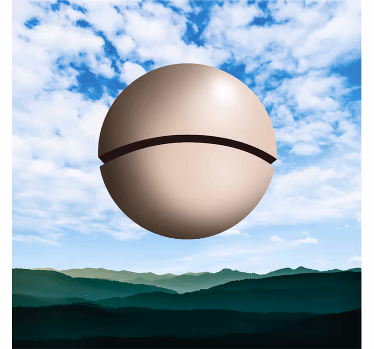 Store enrouleur salon sphère magritte - TenStickers