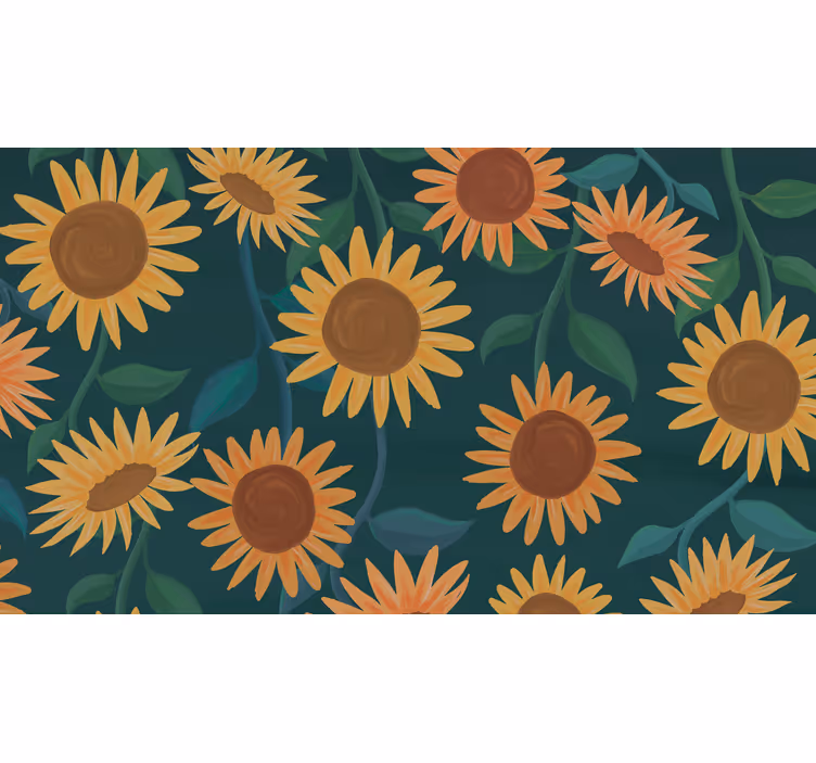 Store enrouleur chambre plantes de tournesols - TenStickers