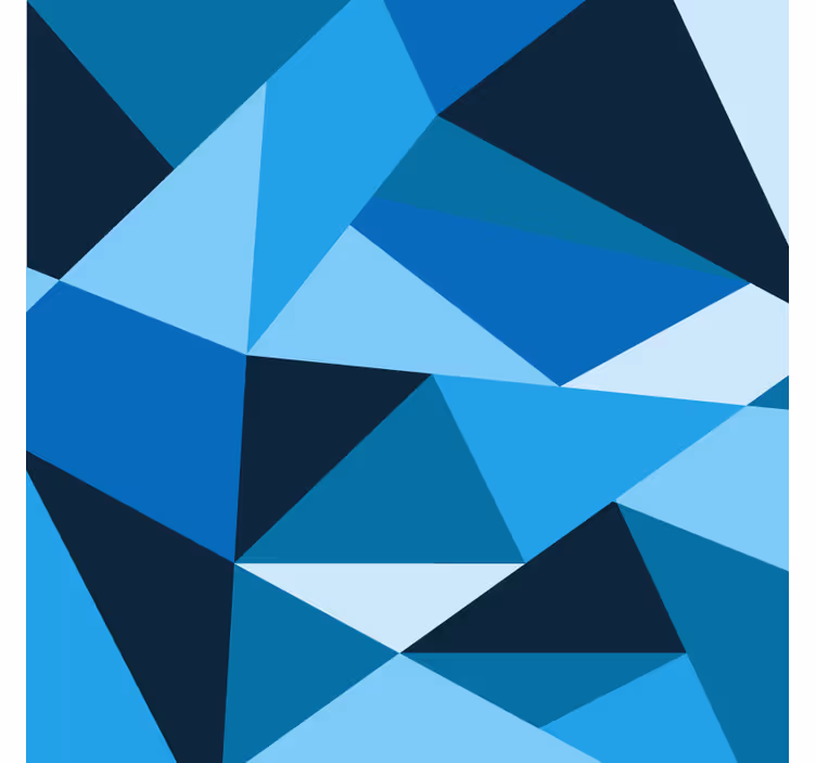 Store enrouleur chambre triangles nordiques bleus rayés - TenStickers