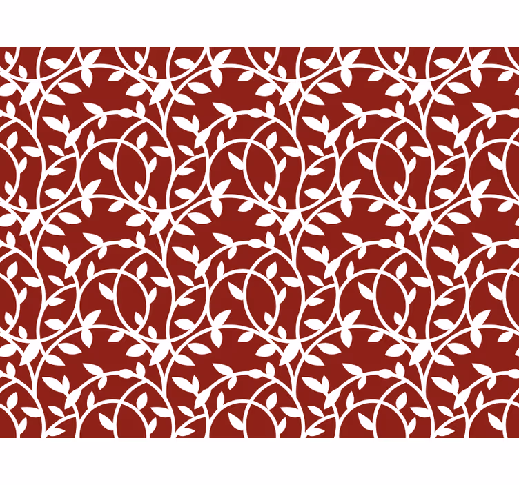 Store enrouleur chambre feuilles rouges et blanches - TenStickers