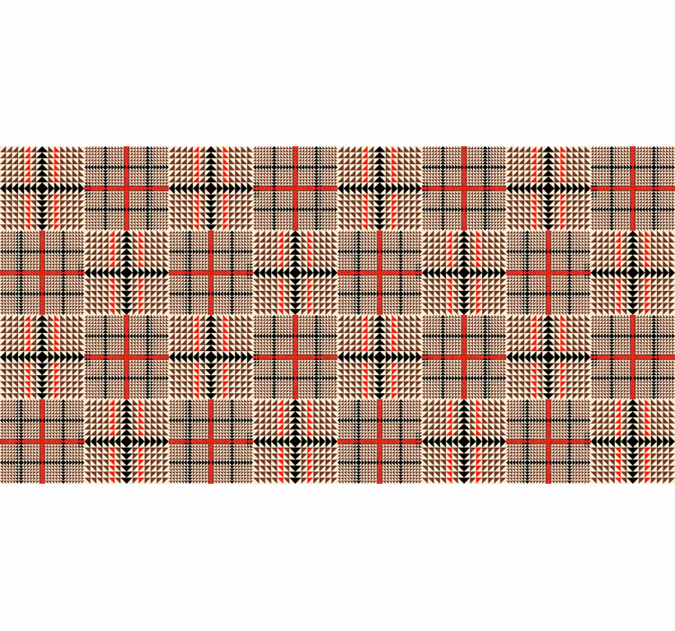 Store enrouleur chambre motif écossais marron - TenStickers