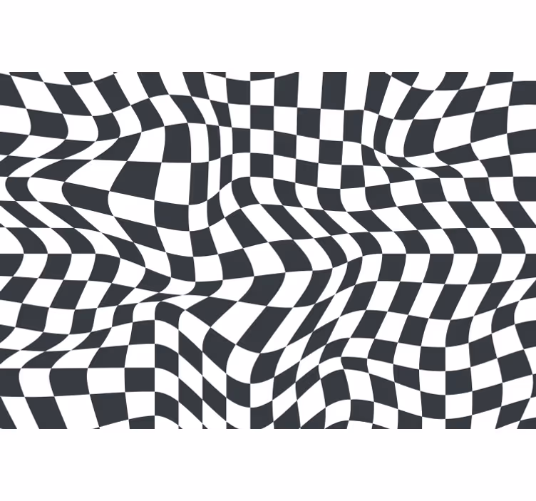 Store enrouleur chambre à motifs carreaux déformés - TenStickers