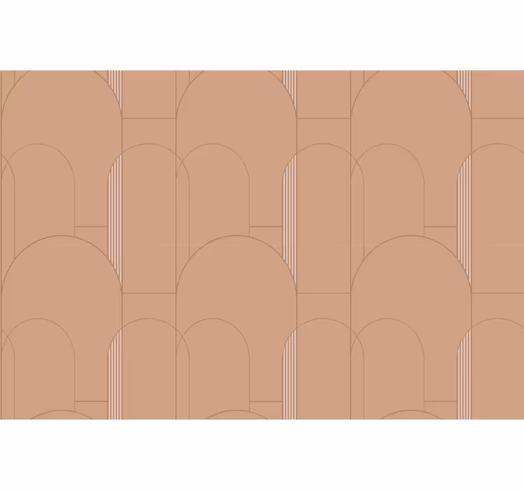Store enrouleur chambre motif circulaire terracotta - TenStickers