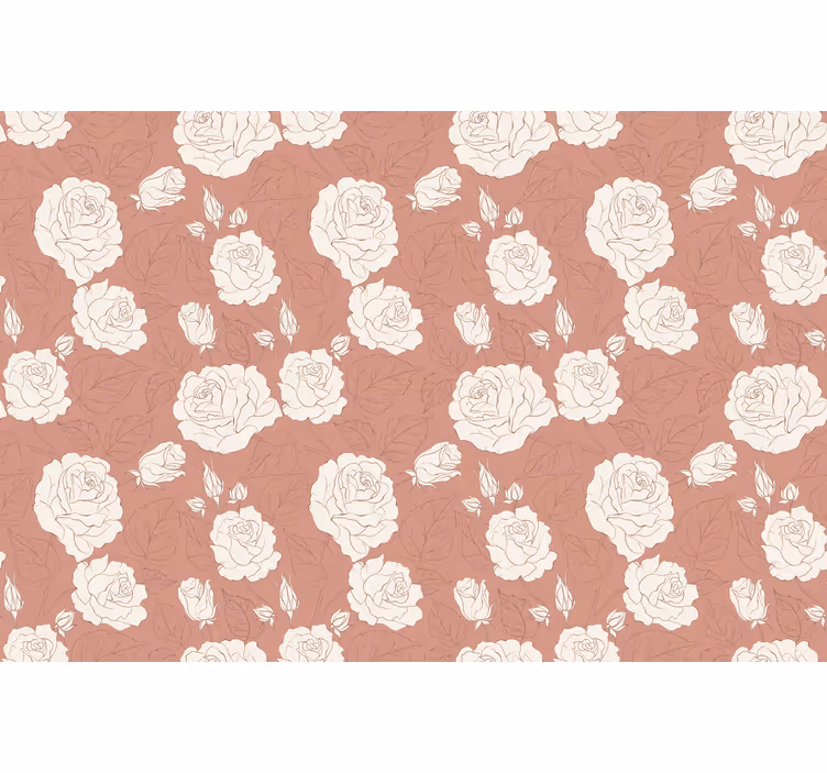 Store enrouleur chambre roses terracotta grandes - TenStickers
