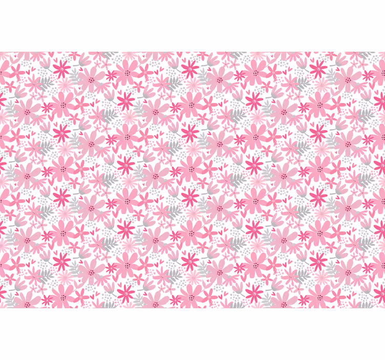 Store enrouleur chambre imprimé fleurs 'yambo' rose - TenStickers