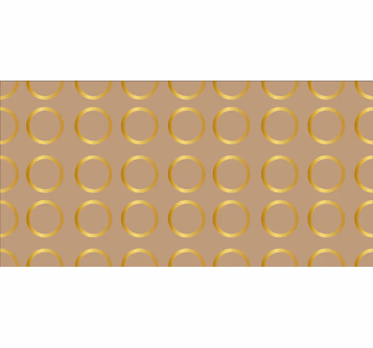 Store enrouleur chambre motif géométrique cercles dorés - TenStickers