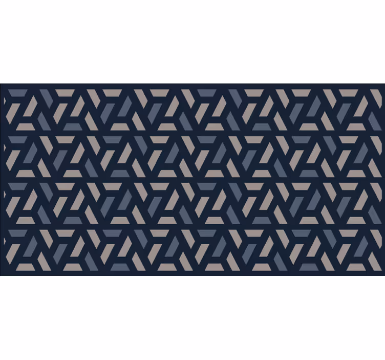 Store enrouleur chambre motif triangles bleu et gris - TenStickers