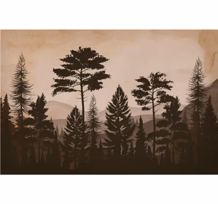 Store enrouleur chambre forêt colorée chaude scandinave - TenStickers