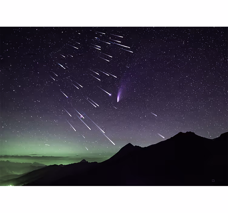 Store enrouleur chambre pluie d'étoiles filantes - TenStickers