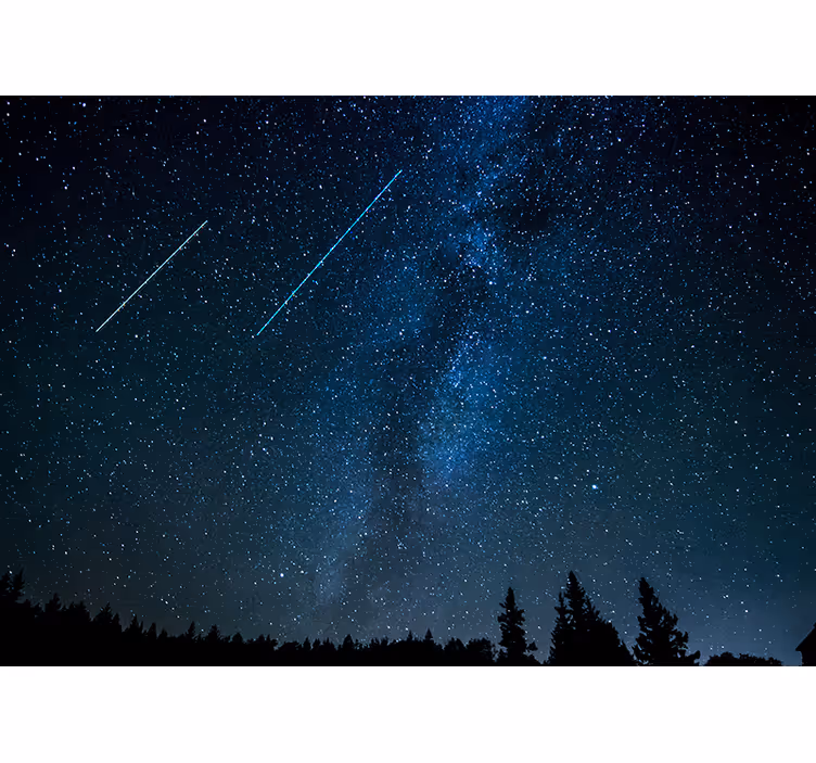 Store enrouleur chambre paysage de belles étoiles filantes - TenStickers