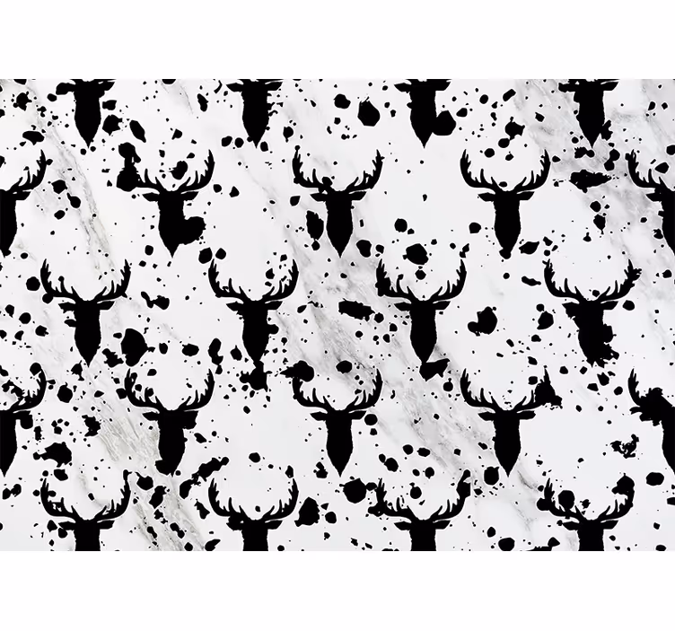 Store enrouleur chambre silhouette de cerf scandinave - TenStickers