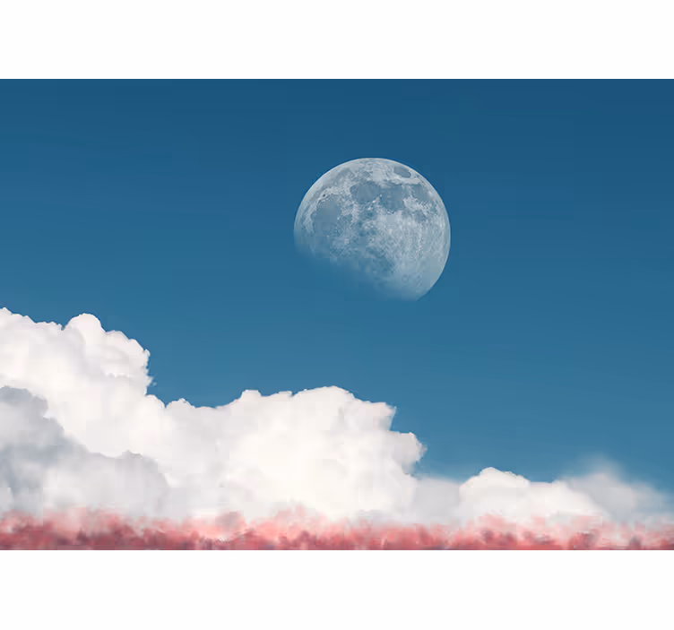 Store enrouleur chambre pleine lune de jour - TenStickers