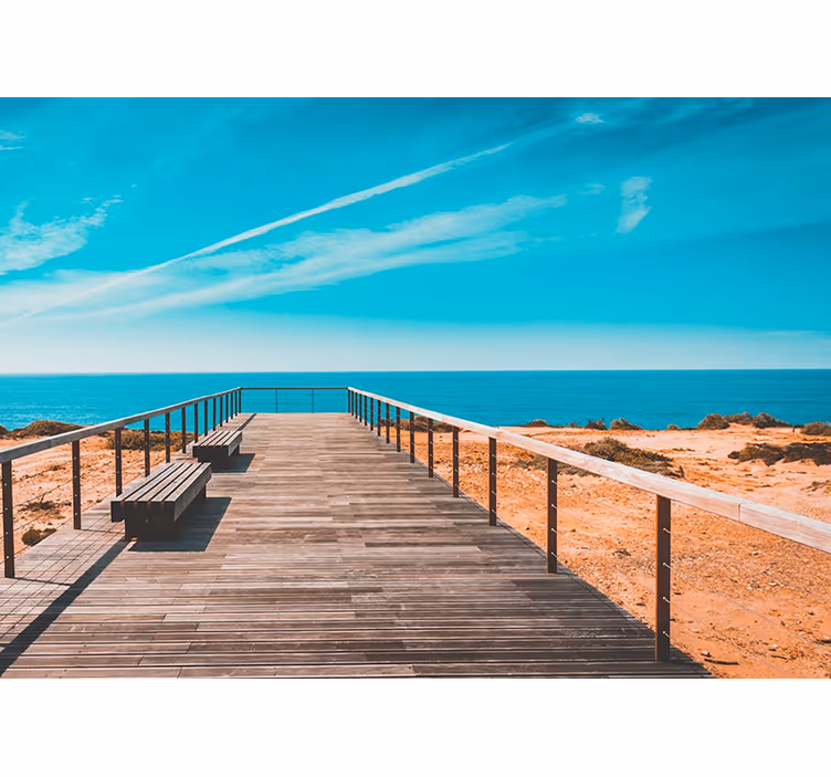Store enrouleur chambre plage et quai - TenStickers