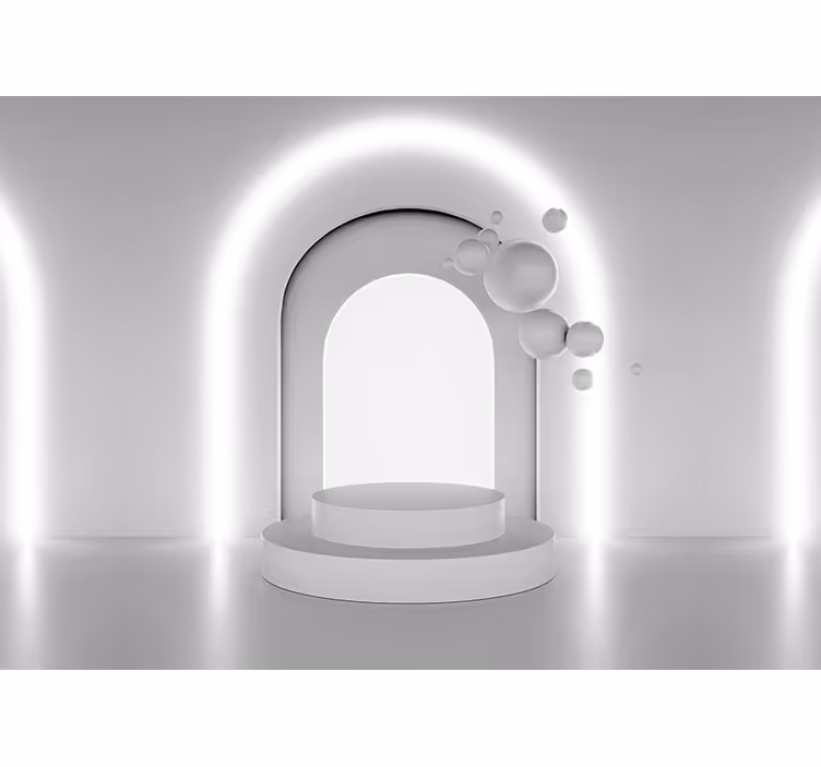 Store enrouleur blanc illusion 3d boule blanche - TenStickers
