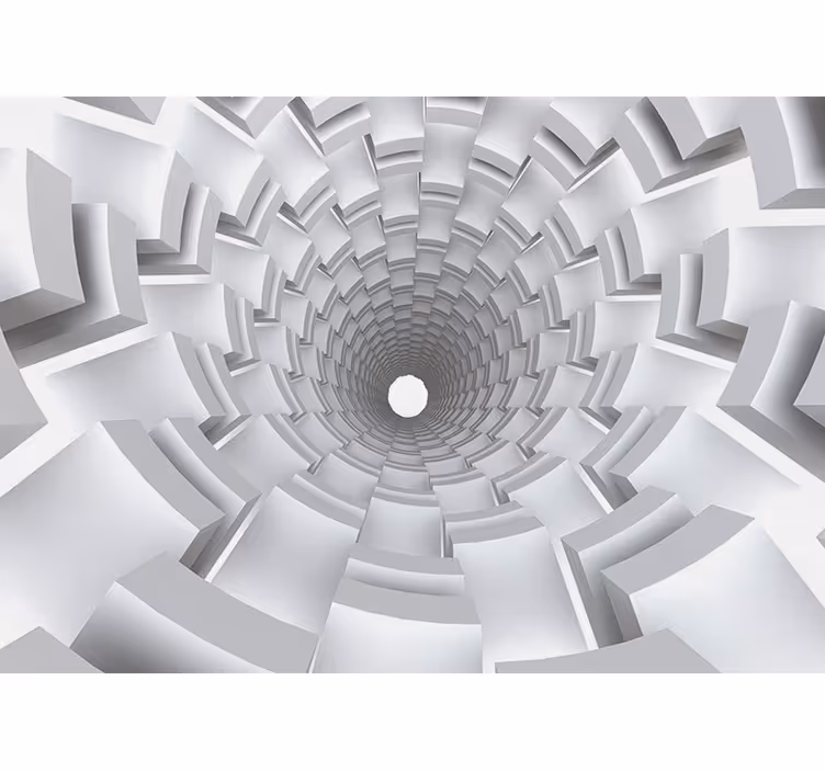 Store enrouleur blanc effet tunnel papier 3d - TenStickers