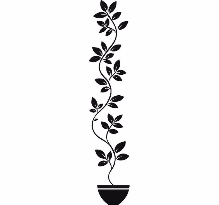Store enrouleur blanc plantes grimpantes hautes - TenStickers