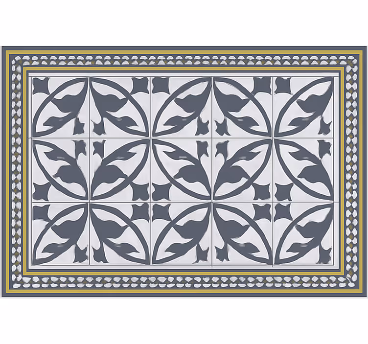 Store enrouleur salon tapis au look encaustique - TenStickers